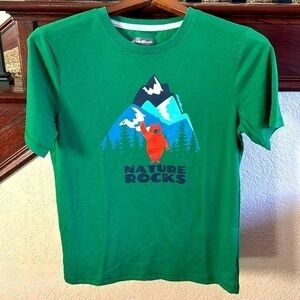 Eddie Bauer Kids Size 14/16 or Fits Adult Small Nature Rocks Bear Rock On Tee